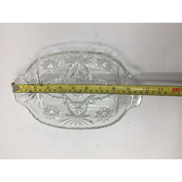 Vintage Anchor Hocking Sectioned Clear Glass Relish Dish - Picture 5 of 6